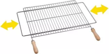 Sauvic Ausziehbarer Grillrost, verzinkter Stahl, 60x40cm (02724)