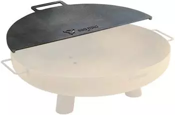 BBQ-Toro Grillplatte Kohlenstoffstahl, halbrund mit Griff, &Oslash; 60 cm, grau