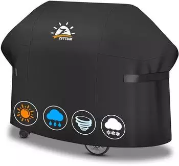 LuxusKollektion Grillabdeckung 139cm, 600D Oxford, wasserdicht, UV-best&auml;ndig
