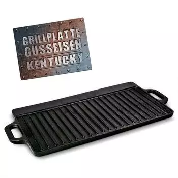 BBQ - Boss Kentucky Grillplatte 2-in-1 Gusseisen, wendbar (967761)