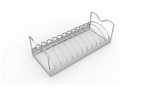 tepro Grilleinsatz Rippchen-Halter und Bratenkorb 38,0 x 16,5 x 12,0 cm, 1 St. silber