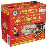 Favorit - Feueranz&uuml;nder (holzwolle & Wachs), 120 St&uuml;ck &deg; &Auml;kologische Anz&uuml;nder