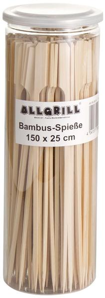 ALLGRILL Bambus-Spieße 25 cm lang, Inhalt 150 Stück
