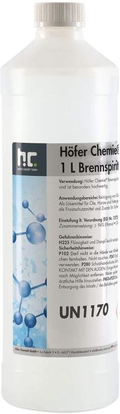 Höfer Chemie 6 x 1 L Brennspiritus 94%
