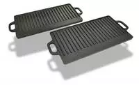 vidaXL Grillplatte Wendeplatte 2 Stk. Gusseisen 38x23 cm