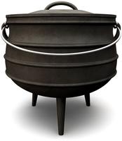 Potjie Ca. 14 Liter, S&uuml;dafrikanischer Kochtopf Aus Gusseisen Mit F&uuml;&szlig;en F&uuml;r