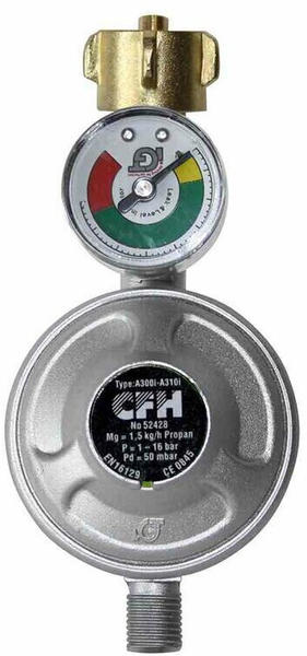 CFH Gasdruckregler mit Manometer 50 mBar (52428)