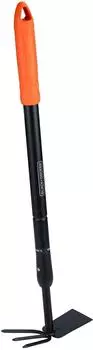 Black & Decker Kultivator Gartenharke und Hacke, längenverstellbar 66-101cm, schwarz/orange