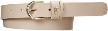 Tommy Hilfiger Essential Ledergürtel mit TH-Monogramm (AW0AW15766) white clay