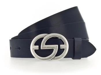 Vanzetti Leather Belt (V6021A6398) dark blue