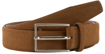 Tom Tailor TTLOGAN Gürtel aus Velourleder mit glänzender Metallschließe cognac uni (6110059)