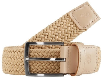 Tom Tailor TTJAMIE elastischer Flechtg&uuml;rtel mit Echtleder-Details beige (6110053)