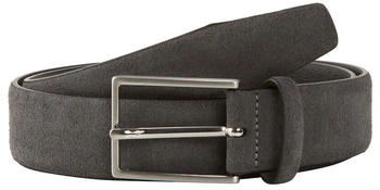 Tom Tailor TTLOGAN Gürtel aus Velourleder mit glänzender Metallschließe grey uni (6110059)