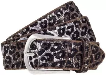 B. Belt Leather Belt anthracite-silver (BB1062L64-7715) leopard