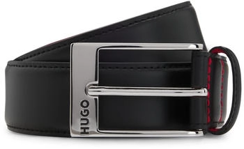 HUGO Gürtel aus Lackleder mit roter Innenseite - Style BARNEY 50541174 Schwarz