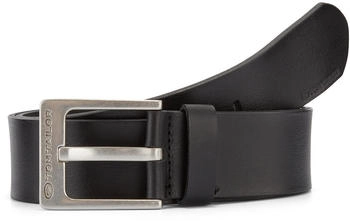 Tom Tailor TTCALVIN Lederg&uuml;rtel mit Logo-Pr&auml;gung black uni (6110031)