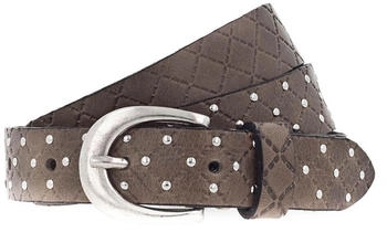 B. Belt Lilou Leather Belt (BB0848L10-0623) grey taupe