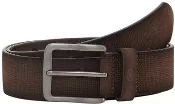 Tom Tailor TTBART Ledergürtel mit eckiger Dornschließe dark brown uni (6110052_6500)