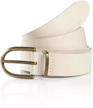 Tom Tailor TTSYLKE Ledergürtel mit abgerundeter Dornschließe Off white (7110115_9500)