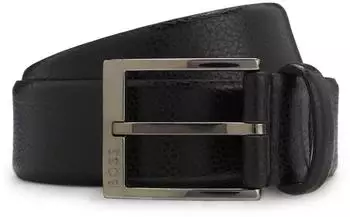 Hugo Boss Gürtel aus genarbtem italienischem Leder mit polierter Dornschließe Style Elloy-Gr_Sz35 50553210 Schwarz