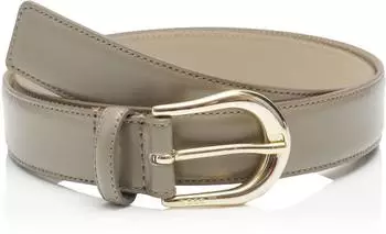 Hugo Boss Gürtel aus italienischem Leder mit goldfarbener Schließe Style Carol-St-G_Sz30 50536887 Beige