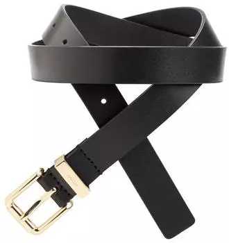 HUGO Gürtel aus italienischem Leder mit goldfarbener Schließe Style Palm-MLoop_Sz25 50558803 Schwarz