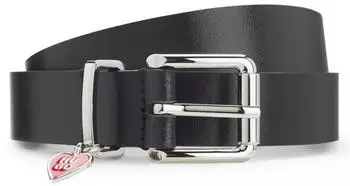 HUGO Gürtel aus italienischem Leder mit Stack-Logo-Detail an der Schlaufe Style Palm-Vcharm_Sz25 50558804 Schwarz