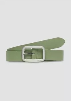 s.Oliver Ledergürtel mit Logo und Rahmenschließe olive 2175390.7900.