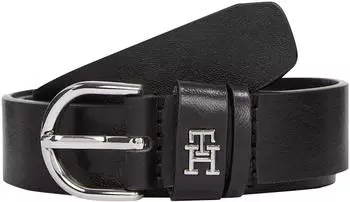 Tommy Hilfiger Essential TH Monogram Leather Belt (AW0AW17279) black