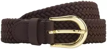 Hugo Boss Webgürtel mit Lederbesätzen - Style Carol-WnE-L_Sz25 50563794 Dunkelbraun