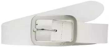 s.Oliver Ledergürtel mit Logo und Rahmenschließe creme 2175421.0210.