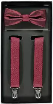 Lerros Hosenträger und Fliege *Jacquard* - Winter Berry PCK (5119016_36105)