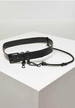 Urban Classics Imitation Leather Belt With Key Chain (TB4638-00007-0044) black