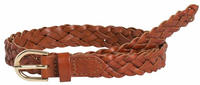 Pieces Pcavery Leather Braided Slim Belt Noos (17077740) cognac