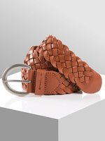 Flechtg&uuml;rtel TOM TAILOR "TTLISA", Damen, Gr. 95, braun (cognac, hellbraun),