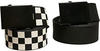 Urban Classics Check And Solid Belt 2-Pack (TB5139) black/off white