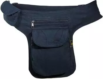 Kunst und Magie Schulter-Bauchtasche Gürteltasche Hippie Psy (14177) black/schwarz