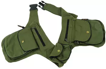 Guru-Shop Goa Gürteltasche Stoff Sidebag (38232) olive