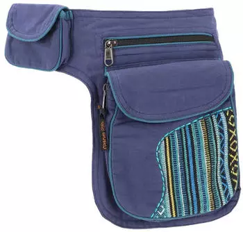 Guru-Shop Goa Gürteltasche Stoff Sidebag (57790) blau