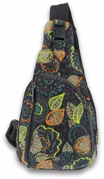 Kunst und Magie Sling Bag Schultertasche Hippie Bodybag (15941) black/schwarz