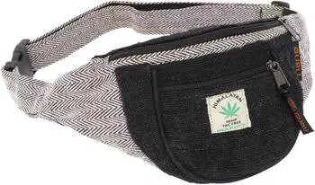 Guru-Shop Bestickte Ethno Sidebag Nepal Gürteltasche (53187) schwarz