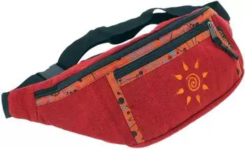 Guru-Shop Hanf Gürteltasche / Crossbody Bag - rot