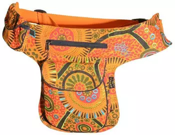 Kunst und Magie Goa Schulter-/Bauchtasche Gürteltasche (13543) orangetöne