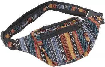 Guru-Shop Bestickte Ethno Sidebag Nepal Gürteltasche (32353) blau