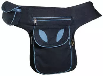 Kunst und Magie Goa Schulter-/Bauchtasche Gürteltasche (14177) schwarz/grau