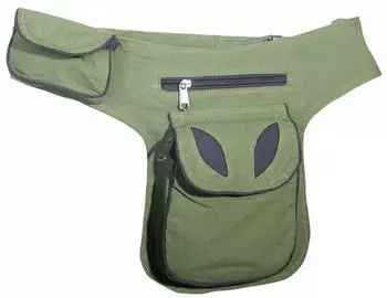 Kunst und Magie Goa Schulter-/Bauchtasche Gürteltasche (14177) army green/schwarz