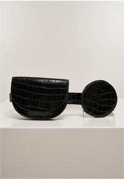 Urban Classics Croco Synthetic Leather Double Beltbag (TB5136-00007-0050) black