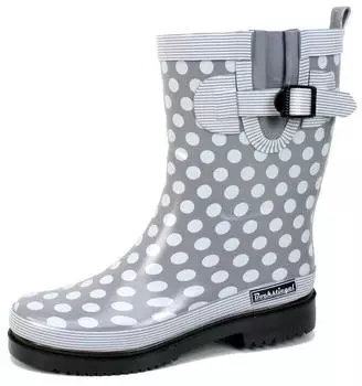 Bockstiegel Gummistiefel Dorin Regenstiefel Punkte grau