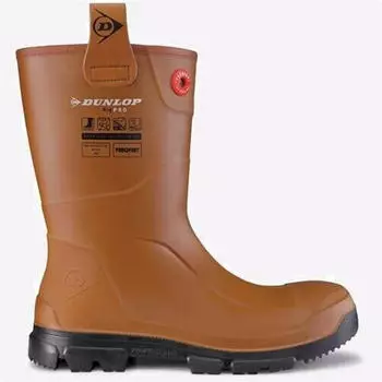 Dunlop Purofort Rigpro wasserdicht Sicherheit Gummistiefel braun