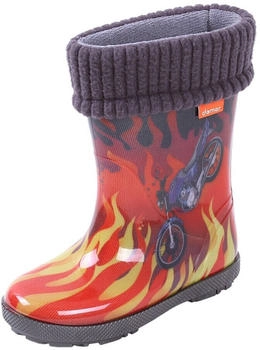 Sarcia.eu Gefütterte Gummistiefel Motorrad Flammen
